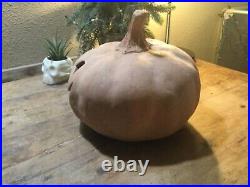 NEW Pottery Barn Handmade Terracotta Jack O Lantern Pumpkins Medium