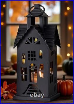 NEW Pottery Barn Haunted House Lantern 19 NIB Halloween