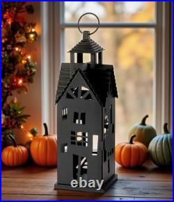 NEW Pottery Barn Haunted House Lantern 19 NIB Halloween