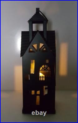 NEW Pottery Barn Haunted House Lantern 19 NIB Halloween