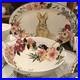 NEW_Pottery_Barn_S_2_FLORAL_BUNNY_Footed_SERVING_BOWL_Serve_PLATTER_EASTER_01_ti