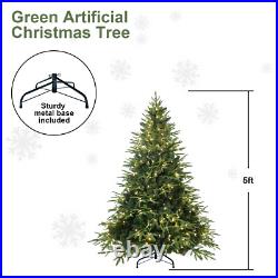 NEW Pre-Lit Realistic Green Artificial Holiday Christmas Tree Reusable 4-9ft NEW Pre-Lit Realistic Green Artificial Holiday Christmas Tree Reusable 4-9ft