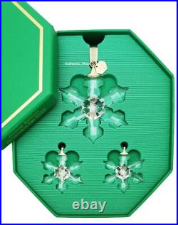 NEW SWAROVSKI Annual Edition Christmas Snowflake Ornament Set With Box 5634889