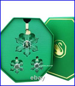 NEW SWAROVSKI Annual Edition Christmas Snowflake Ornament Set With Box 5634889