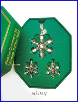NEW SWAROVSKI Annual Edition Christmas Snowflake Ornament Set With Box 5634890 NEW SWAROVSKI Annual Edition Christmas Snowflake Ornament Set With Box 5634890