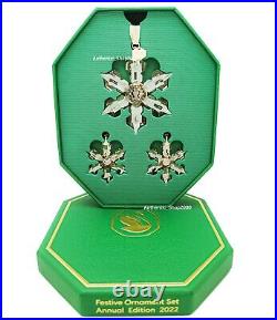 NEW SWAROVSKI Annual Edition Christmas Snowflake Ornament Set With Box 5634890 NEW SWAROVSKI Annual Edition Christmas Snowflake Ornament Set With Box 5634890