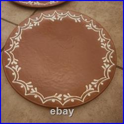 NEW S/4 Pottery Barn Gingerbread Stoneware DINNER Plates Christmas Holiday