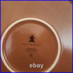 NEW S/4 Pottery Barn Gingerbread Stoneware DINNER Plates Christmas Holiday