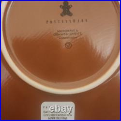 NEW S/4 Pottery Barn Gingerbread Stoneware DINNER Plates Christmas Holiday