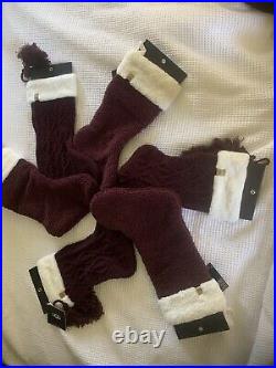 NEW UGG Lita\Classic Sherpa Christmas Stocking in Burgundy NWT