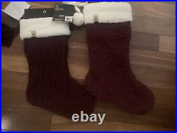 NEW UGG Lita\Classic Sherpa Christmas Stocking in Burgundy NWT