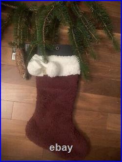 NEW UGG Lita\Classic Sherpa Christmas Stocking in Burgundy NWT