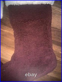 NEW UGG Lita\Classic Sherpa Christmas Stocking in Burgundy NWT