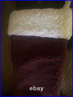 NEW UGG Lita\Classic Sherpa Christmas Stocking in Burgundy NWT