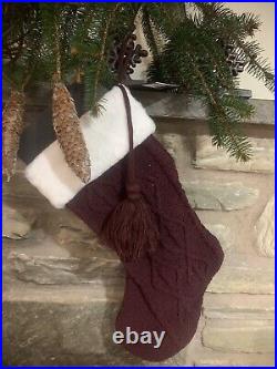 NEW UGG Lita\Classic Sherpa Christmas Stocking in Burgundy NWT