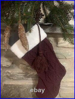 NEW UGG Lita\Classic Sherpa Christmas Stocking in Burgundy NWT