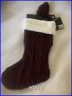 NEW UGG Lita\Classic Sherpa Christmas Stocking in Burgundy NWT