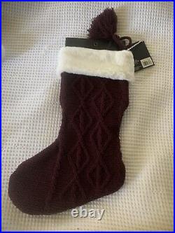 NEW UGG Lita\Classic Sherpa Christmas Stocking in Burgundy NWT