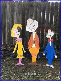 NEW Whoville Characters 5 GRINCH Inspired Sign Yard Art CHRISTMAS Decorations