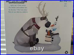 NIB Gemmy Frozen Christmas Airblown Inflatable Olaf & Sven 7 Ft Indoor Outdoor NIB Gemmy Frozen Christmas Airblown Inflatable Olaf & Sven 7 Ft Indoor Outdoor