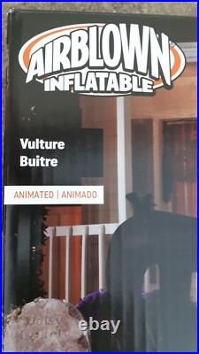 NIB Halloween 7.5' H Self-Inflate INFLATABLE Plastic VULTURE with Motion & Light