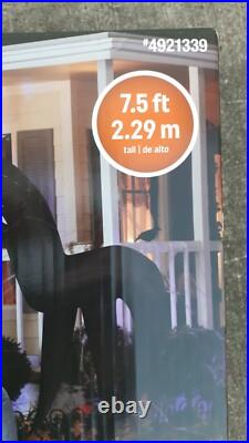 NIB Halloween 7.5' H Self-Inflate INFLATABLE Plastic VULTURE with Motion & Light