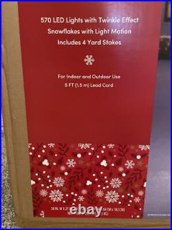 NIB Member's Mark 570 LED Pre-Lit Prismatic Snowman Iridescent Christmas 6ft