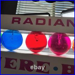 NOS VTG Radiant Sphere Brite Colored Christmas Outdoor String Lights With Clips