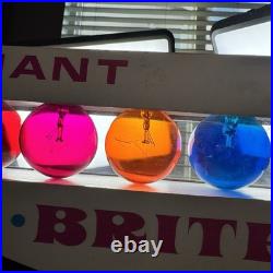 NOS VTG Radiant Sphere Brite Colored Christmas Outdoor String Lights With Clips