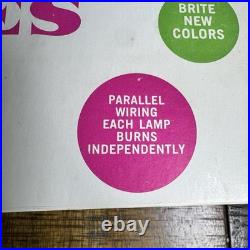 NOS VTG Radiant Sphere Brite Colored Christmas Outdoor String Lights With Clips