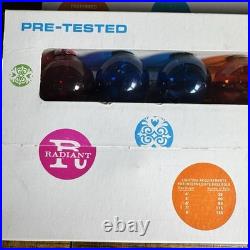 NOS VTG Radiant Sphere Brite Colored Christmas Outdoor String Lights With Clips