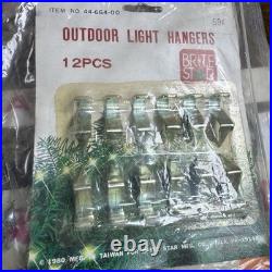 NOS VTG Radiant Sphere Brite Colored Christmas Outdoor String Lights With Clips