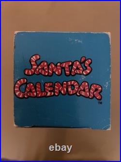 NOS Vintage Christmas Advent Calendar Santa Countdown Wall Hanging Original Box