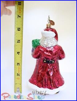 NWOT Christopher Radko, Santa with Wine Glass Ornament. RARE, Retired