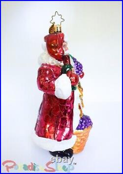 NWOT Christopher Radko, Santa with Wine Glass Ornament. RARE, Retired