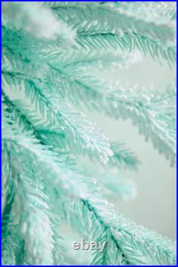 NWT Anthropologie Flocked Faux Fir Wreath GARLAND Christmas HOLIDAY MINT BIG 20