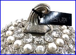 NWT PAIR (2) Rachel Zoe Metal Pumpkins Faux Pearls & Crystals Elegant Fall GLAM