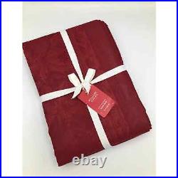 NWT Williams Sonoma Holly Jacquard Red Tablecloth 70x108 Christmas Holiday Decor