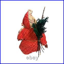 Nancy Krueger Primitive Santa Claus 1997 OOAK Quilted Red Folk Art Rare Vintage
