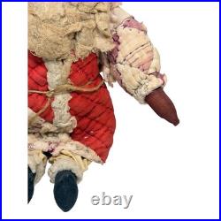 Nancy Krueger Primitive Santa Claus 1997 OOAK Quilted Red Folk Art Rare Vintage