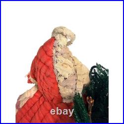 Nancy Krueger Primitive Santa Claus 1997 OOAK Quilted Red Folk Art Rare Vintage