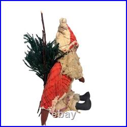 Nancy Krueger Primitive Santa Claus 1997 OOAK Quilted Red Folk Art Rare Vintage