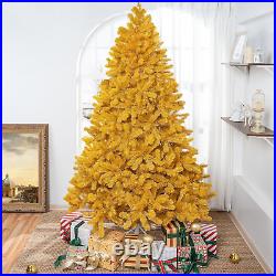 Naomi Home 6.5Ft Gold Christmas Tree with Lights, Unique Colored Christmas Tree