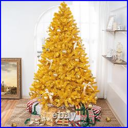 Naomi Home 6.5Ft Gold Christmas Tree with Lights, Unique Colored Christmas Tree