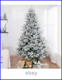 Naomi Home 6 5ft Frosted Christmas Tree with Lights Realistic Snow Flocked Naomi Home 6 5ft Frosted Christmas Tree with Lights Realistic Snow Flocked