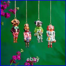 Nathalie Lete Dressed Dog Ornaments By Glitterville
