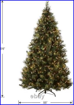 National Tree 6.5 Foot Pre-lit Artificial Christmas Tree Feel Real Carolina Pine