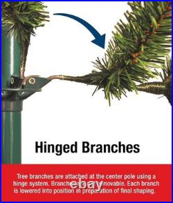 National Tree 7.5 ft Dunhill Fir Pre-Lit Clear Lights Hinged Full Tree with Stand