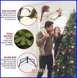 National Tree 7.5 ft Dunhill Fir Pre-Lit Clear Lights Hinged Full Tree with Stand