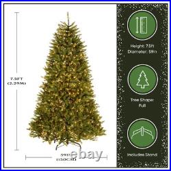 National Tree 7.5ft Pre-Lit Dunhill Fir Christmas Tree 750 Lights (NEW) Sealed